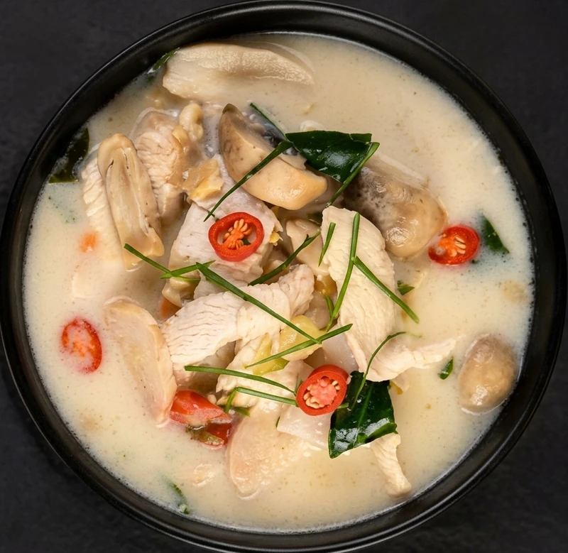 Tom Kha coconut soup at Shaba Thai Cuisine, Portage Avenue, Winnipeg